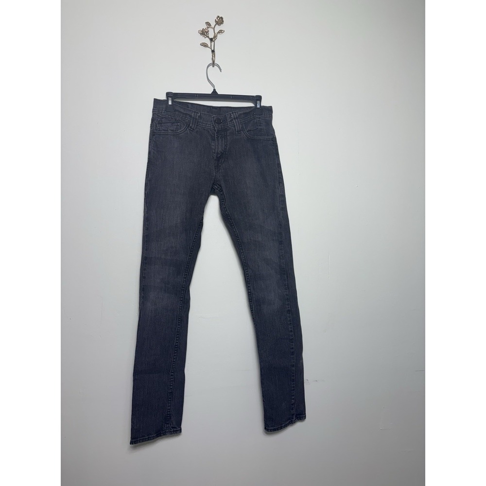 Levis 511 Mens Skinny Jeans 29x32 Black Gray Wash Denim Slim Fit